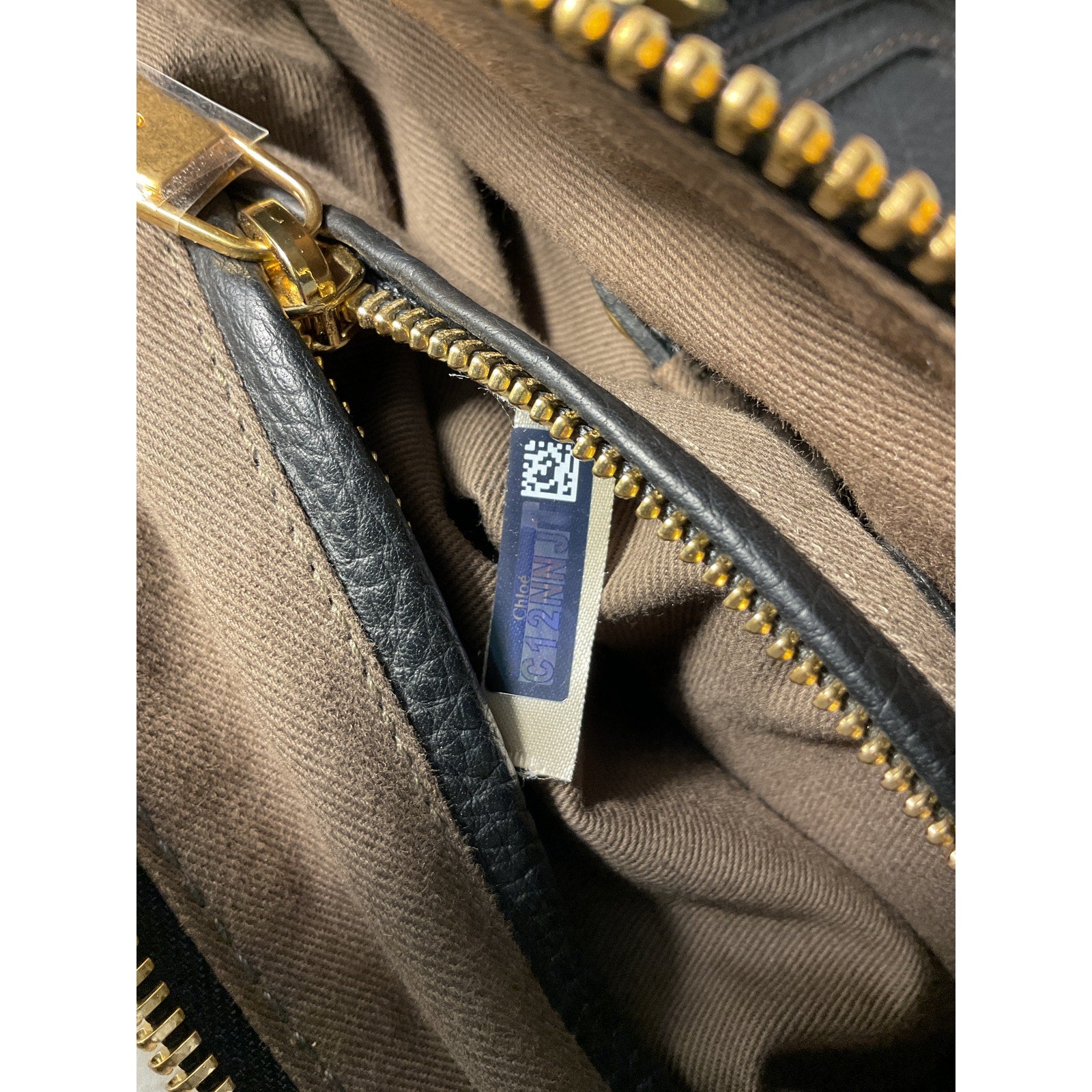 Chlo� Medium Black Leather Marcie Leather Satchel