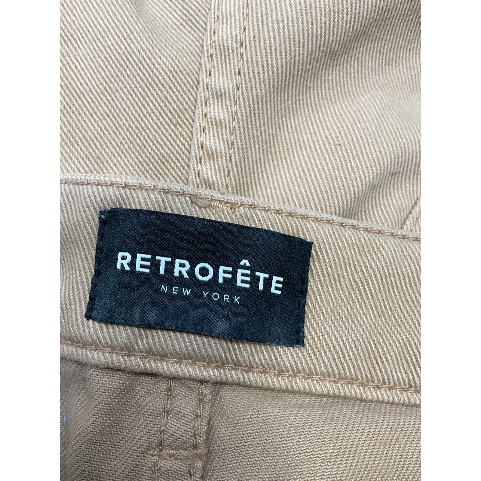 Retrofete x Revolve 'Tessa' Tan Cotton Shorts Size 25