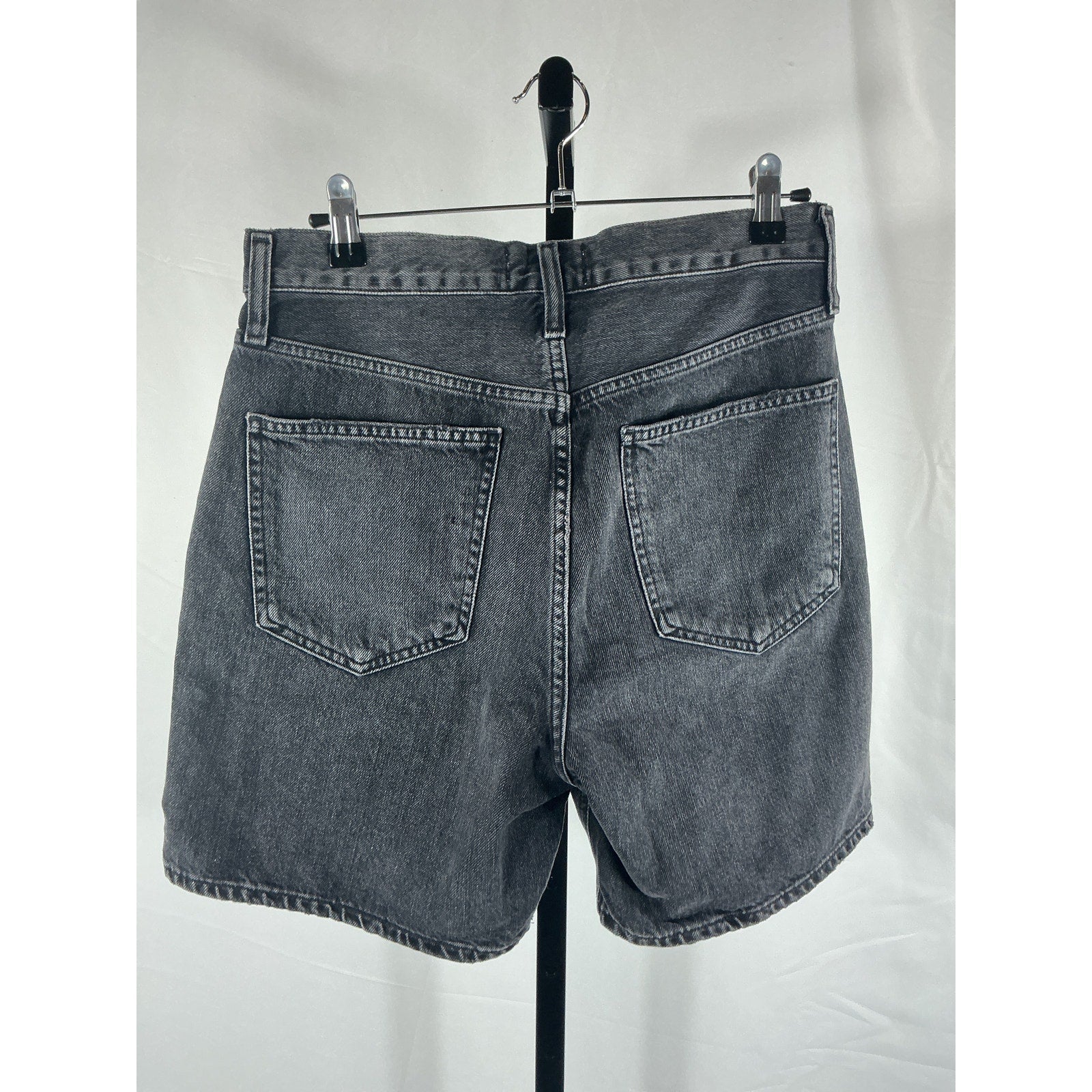 Agolde Criss Cross Black Cotton Short Size 25
