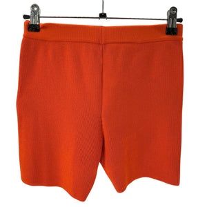 Jacquemus Ribbed Orange Arancia Biker Shorts Size 36 FR / 4 US