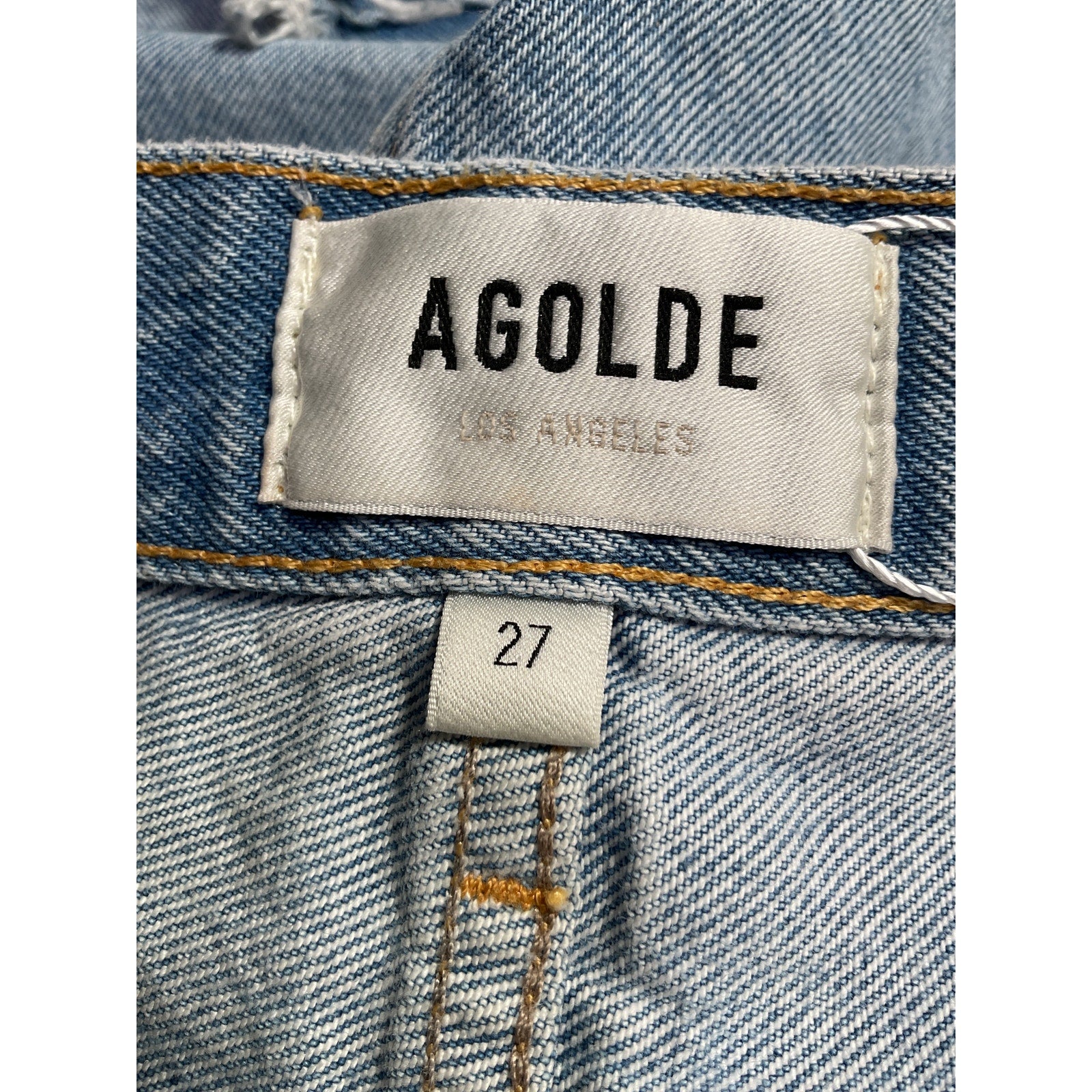 Agolde Parker Vintage Blue Cotton Cut Off Short Size 27