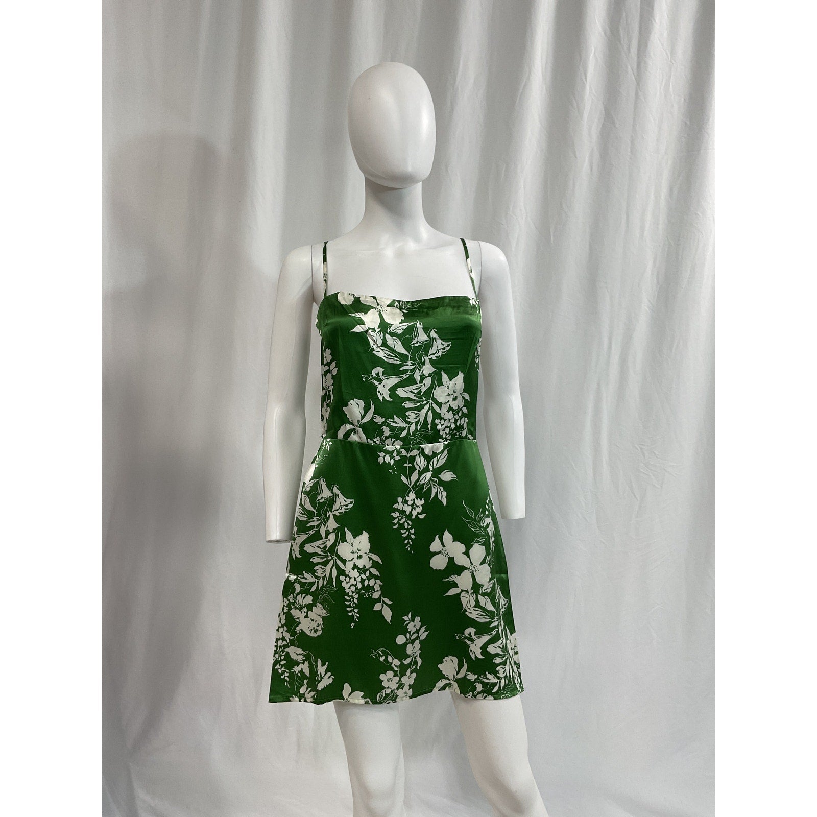 Reformation 'Kosta' Green Silk Dress Size 8 - NWT