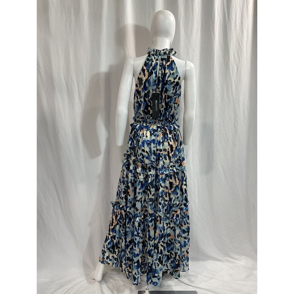 Elliatt 'Iridescence' Blue Chiffon Maxi Dress Size S - NWT