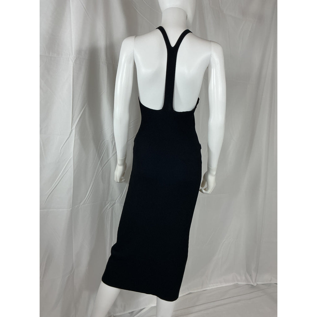 Dion Lee 'Lustrate Fork' Black Cut Out Waist Dress Size L