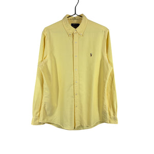 Ralph Lauren Classic Yellow Oxford Button-Down Shirt Size Large