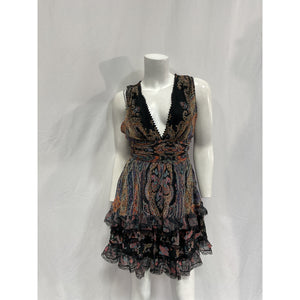 Rococo Sand 'Nott' Black Viscose Mini Dress Size S
