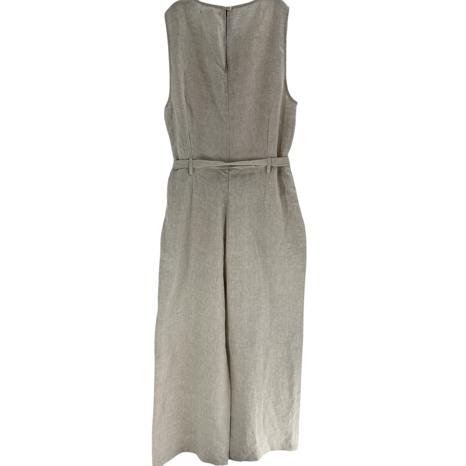 Reformation 'Naomi' Beige Linen Jumpsuit Size 12 - NWT