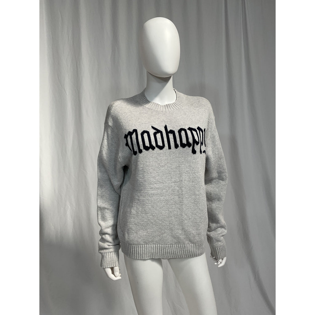 Madhappy 'Alumni' Grey Knit Sweater Size XS