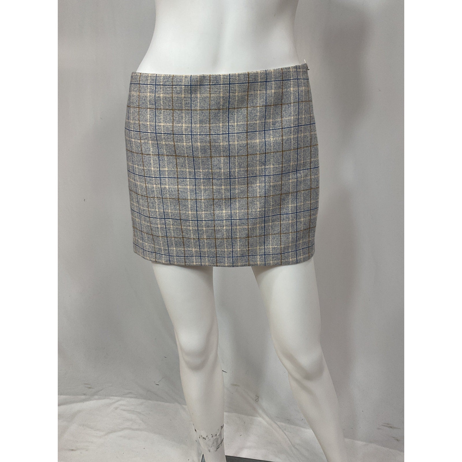 L'Academie 'Natalia' Blue Mini Tweed Skirt Size XS