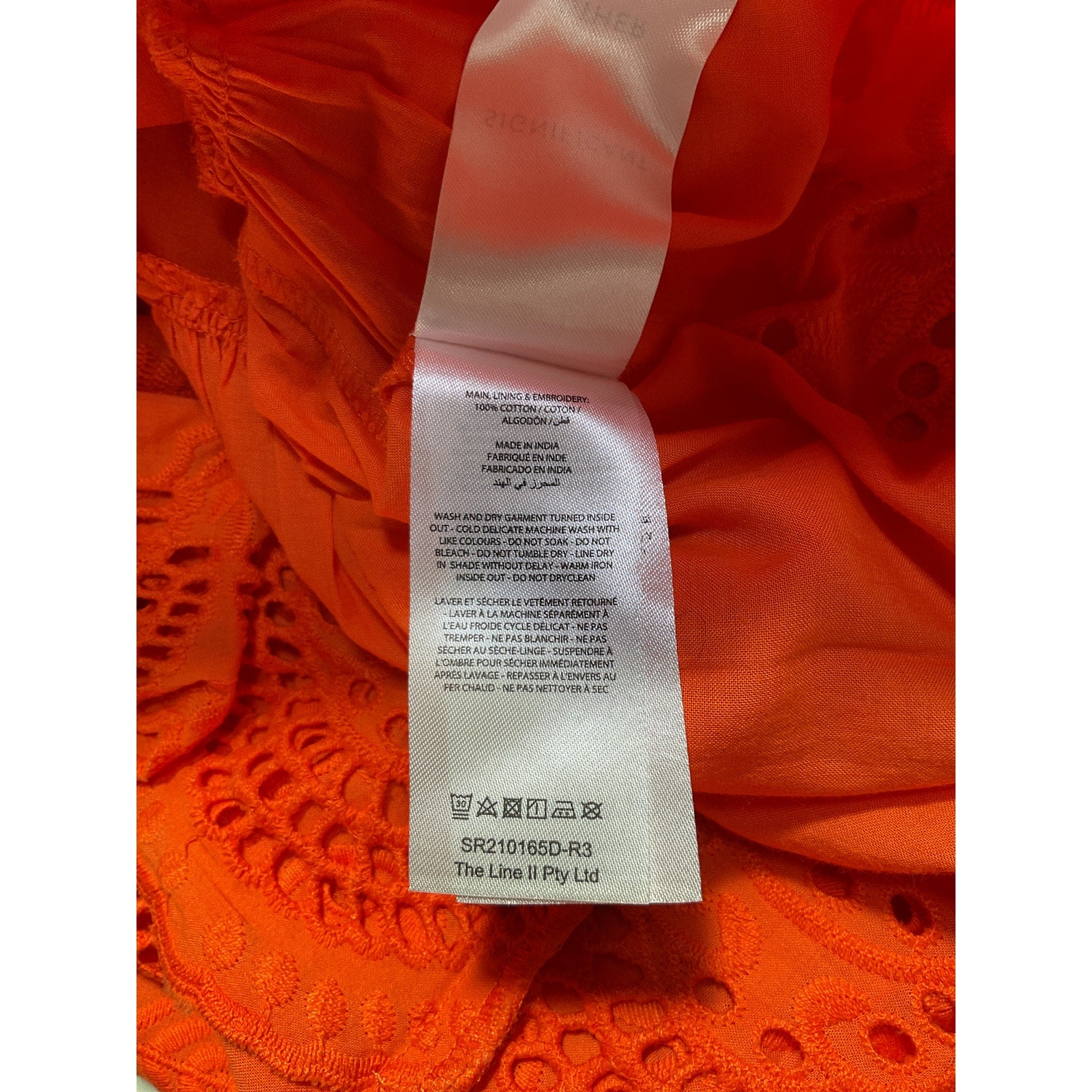 Significant Other 'Juliette' Orange Cotton Dress Size 8