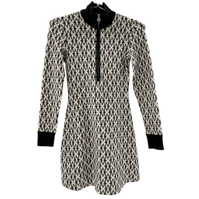Maje Royal Multicolor Zip Up Sweater Dress Size 34
