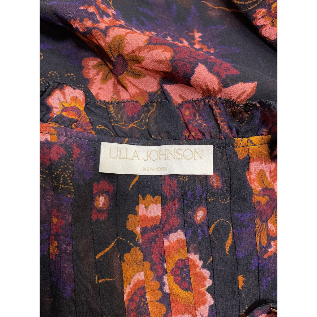 Ulla Johnson 'Miray' Black Silk Blouse Size 0
