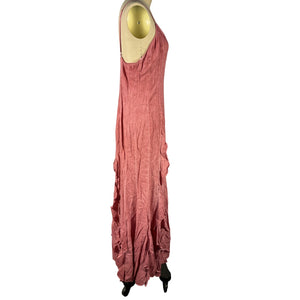 Rococo Sand Ruffled Pink Gaia Dress Size L
