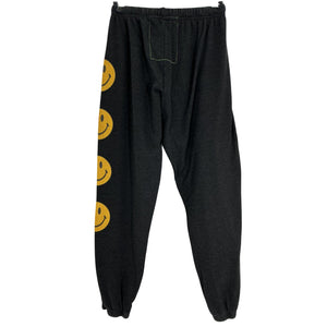 Aviator Nation Graphic Black Smiley Sweatpants Size M