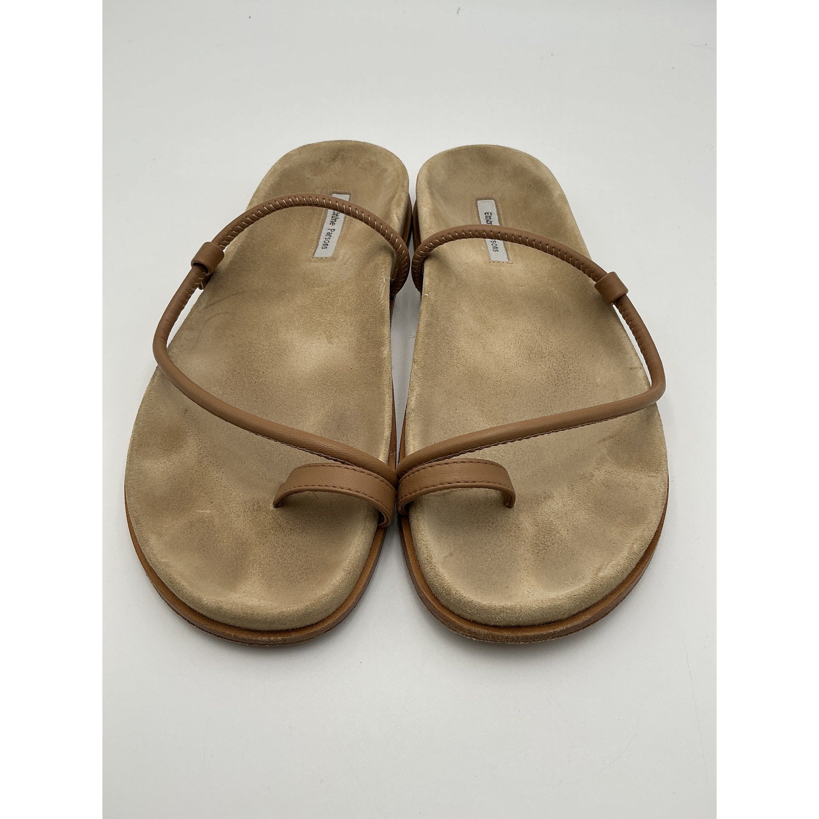 Emme Parsons 'Bari' Brown Leather Sandals Size 11