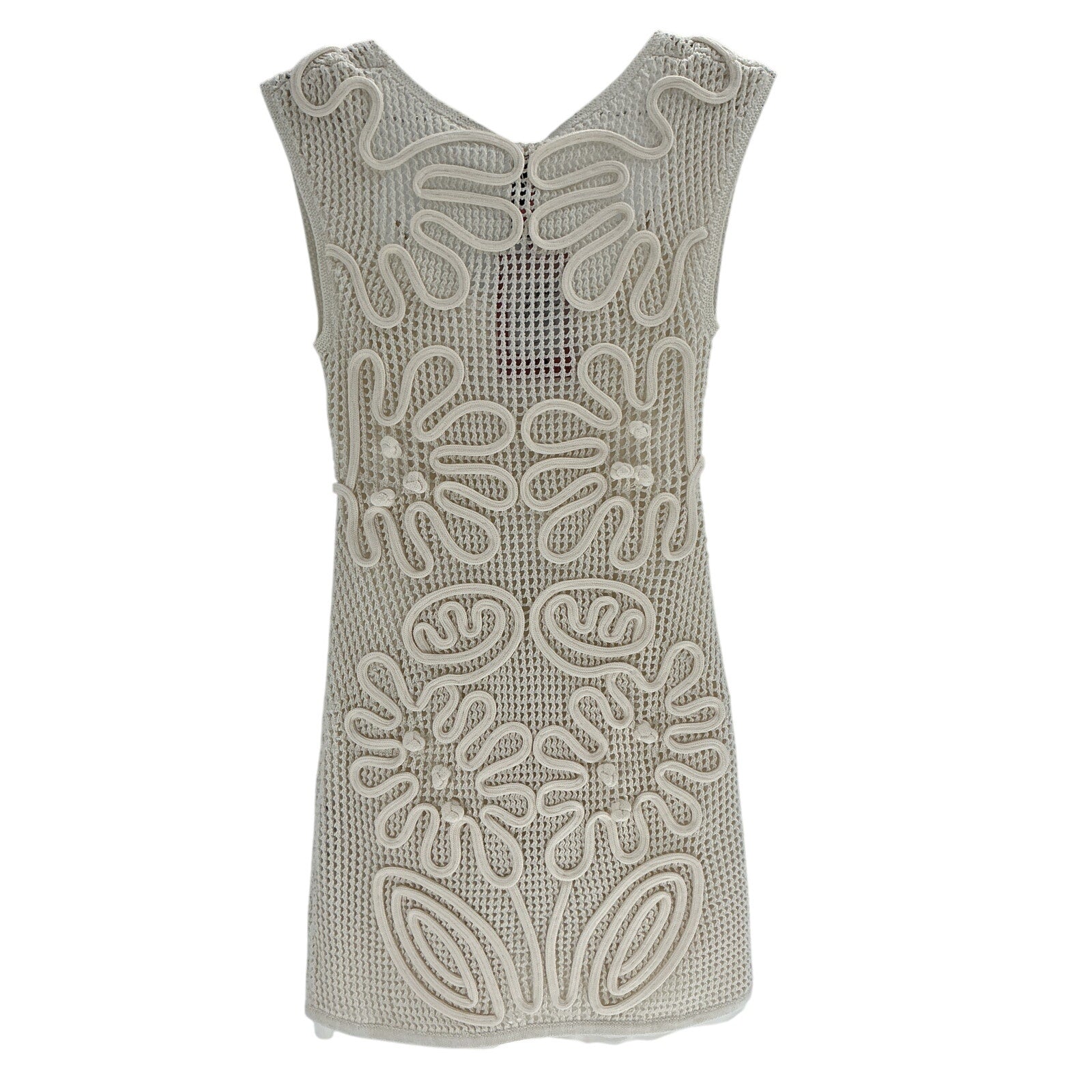 Cult Gaia 'Chimi' Cream Cotton Knit Dress Size XS