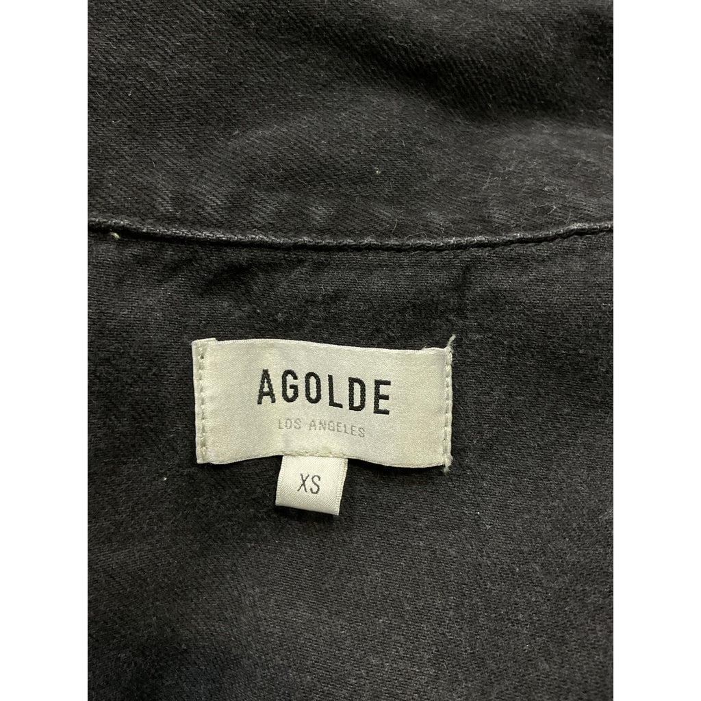 Agolde 'Charli' Black Denim Vest Size XS