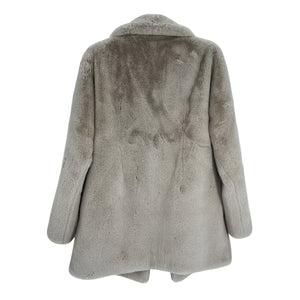 Majorelle Plush Beige Tatiana Faux Fur Coat Size L