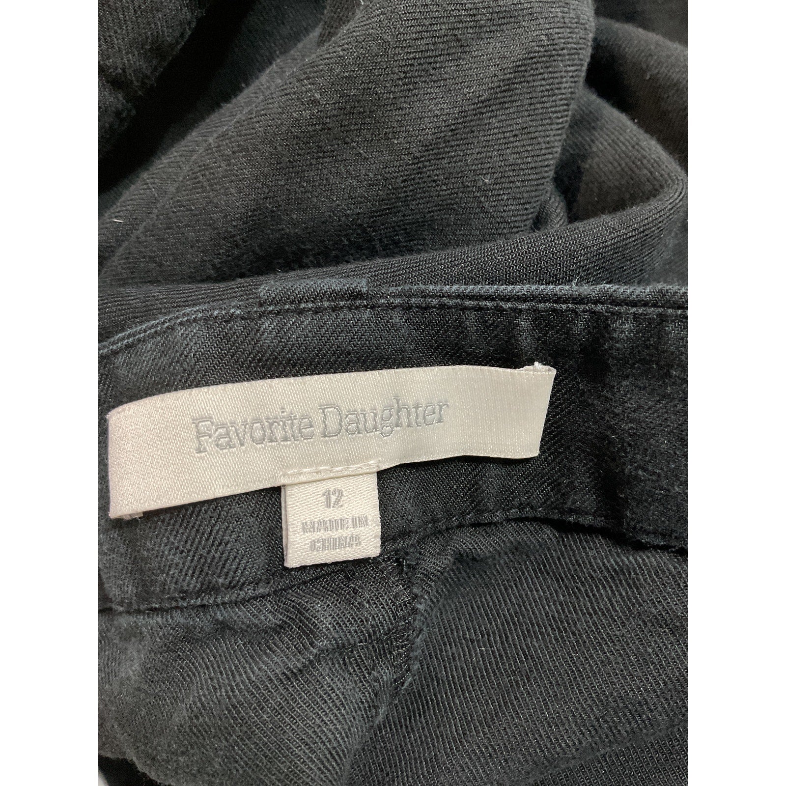 Favorite Daughter 'The Agnes' Black Linen Pant Size 12