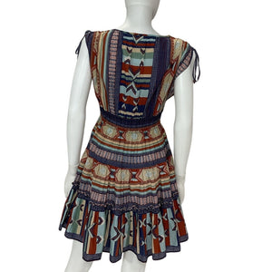 Veronica Beard Printed Clay Multi Mayim Mini Dress Size XS