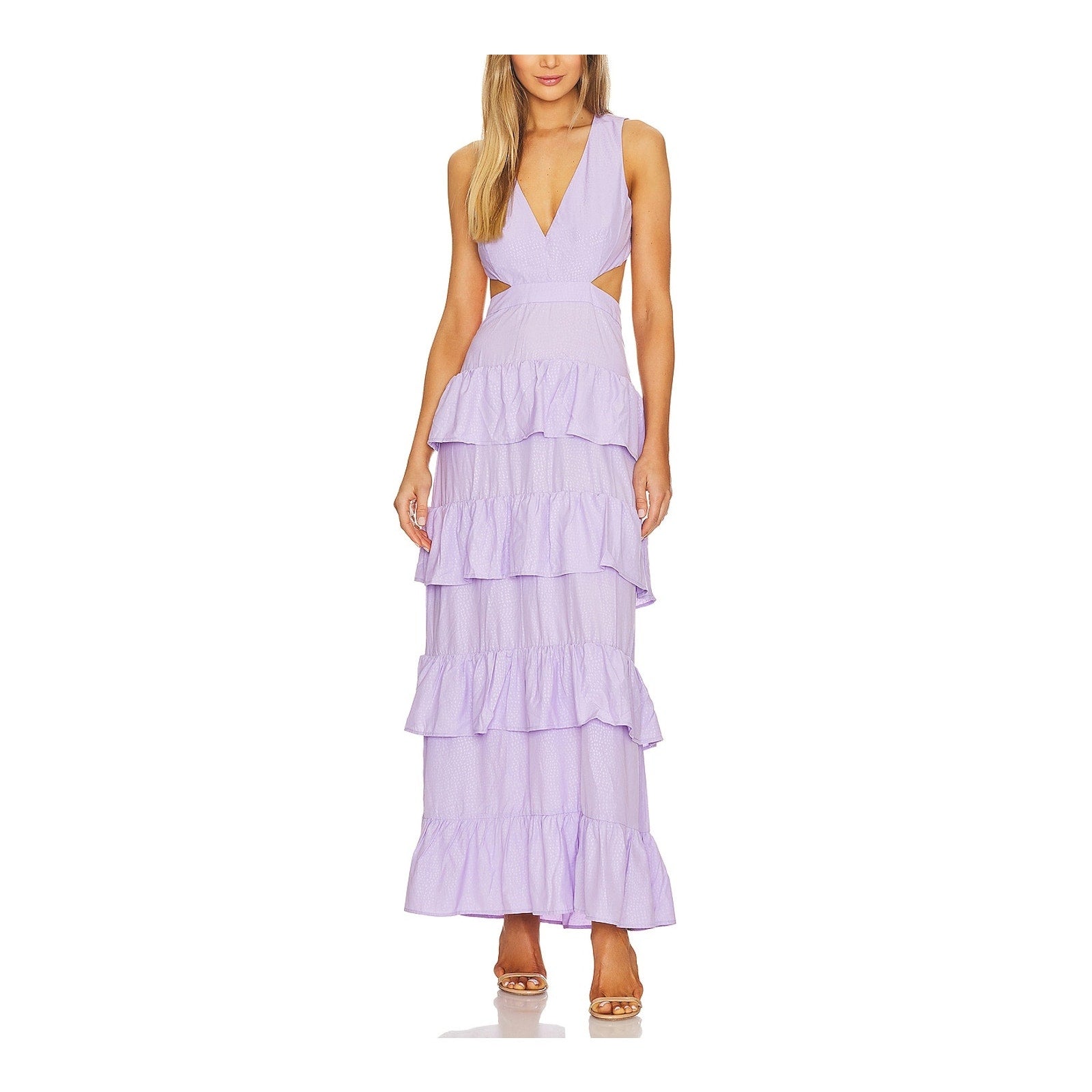 Line & Dot 'Christy' Purple Cut Out Maxi Dress Size XS
