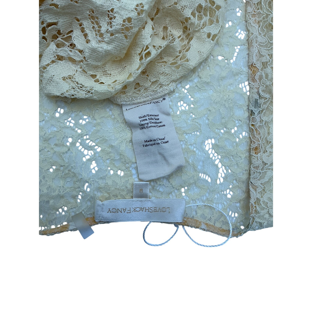 Loveshackfancy 'Priema' Yellow Silk Top Size M