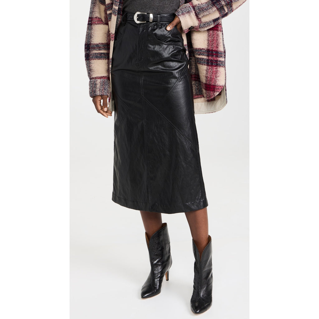 Isabel Marant '�toile' Black Polyurethane Cecilia Skirt Size 36