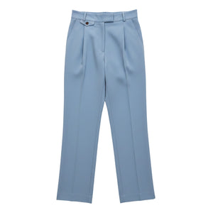 Shona Joy High-Waisted Chalk Blue Irena Pants Size AU 10/US 6