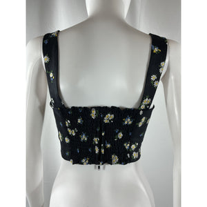 Reformation 'Rover' Black Linen Top Size 2