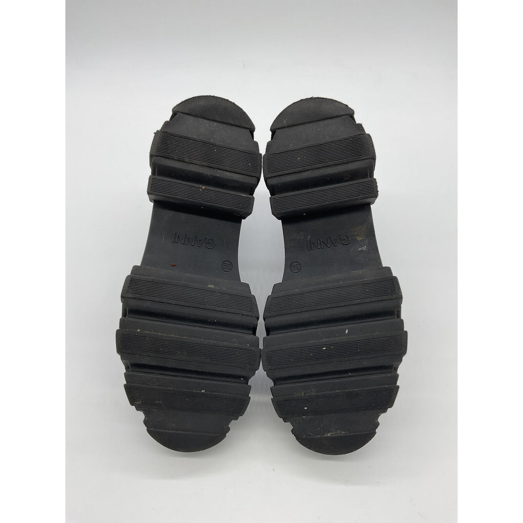 Ganni 'Cleated' Black Chelsea Booties Size 9