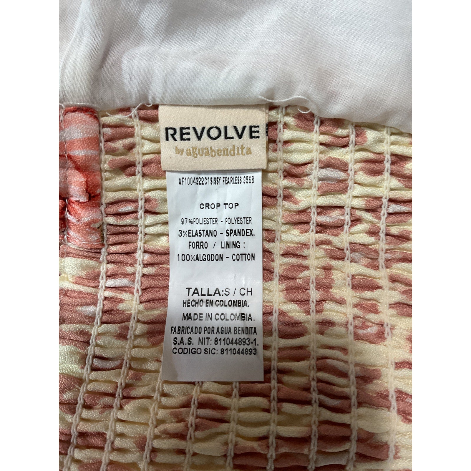 Agua Bendita 'Sissy' Pink Top Size S