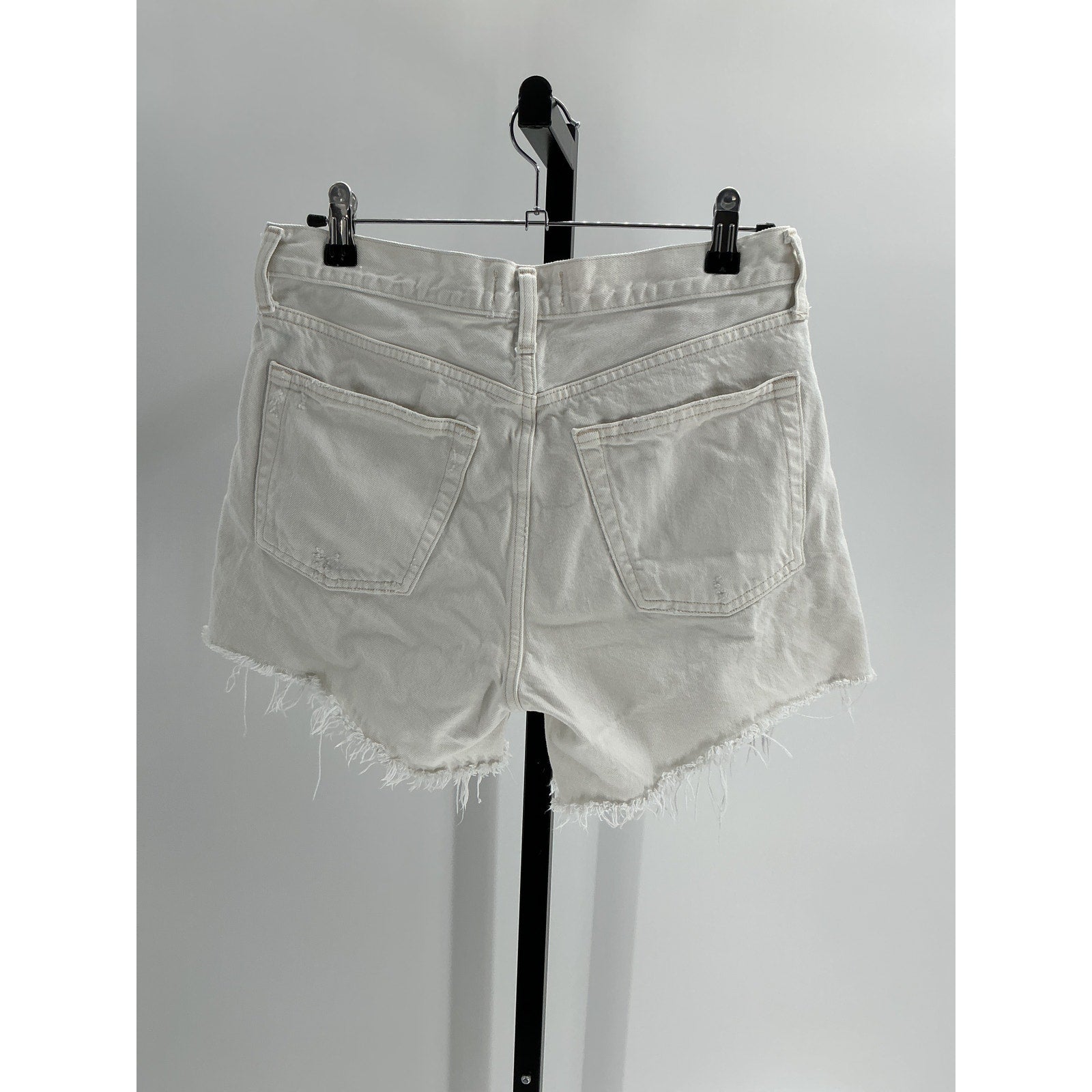 Agolde Parker White Cotton Long Short Size 26