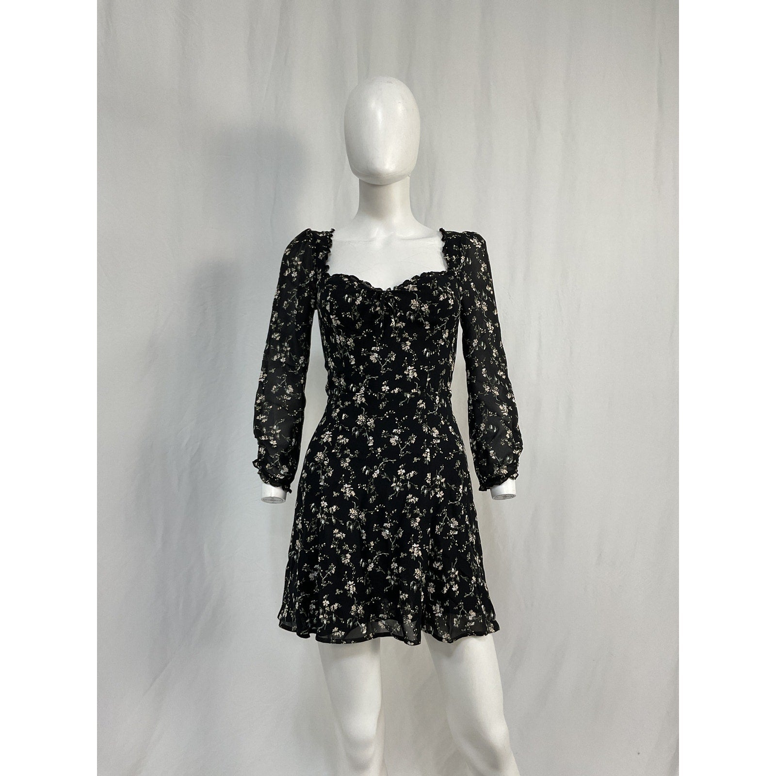 Reformation 'Remi' Black Viscose Dress Size 0