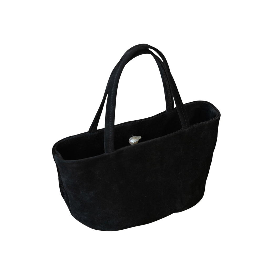 Donni. 'The Lady' Black Suede Bag