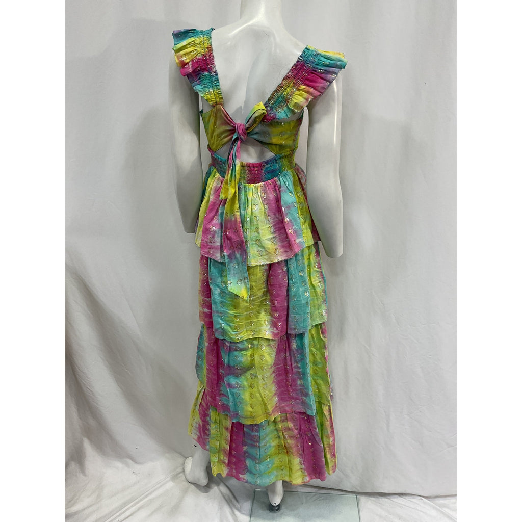 Saylor 'Leola' Green Cotton Midi Dress Size M