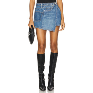 Simkhai 'Molly' Blue Cotton Mini Skort Size 25