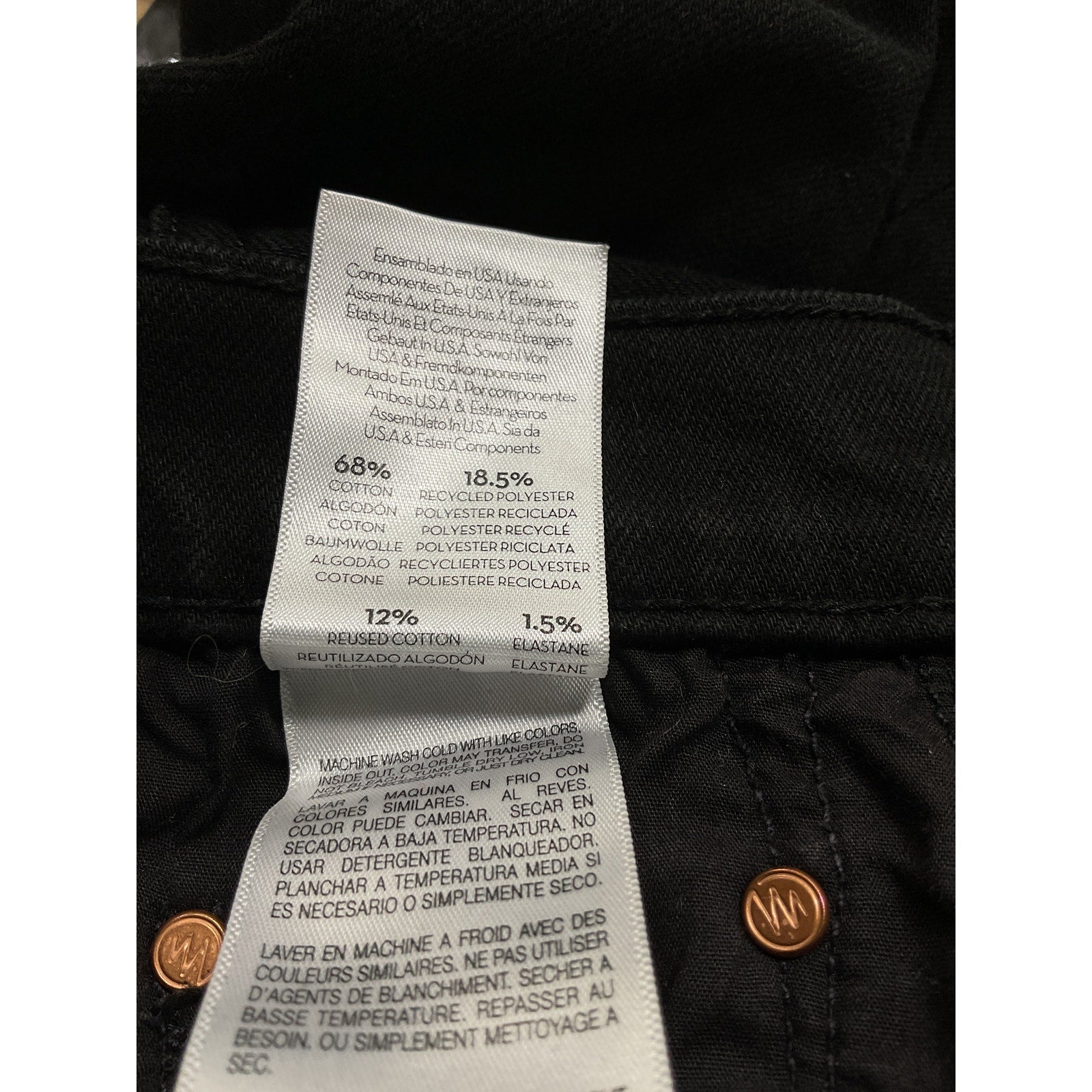 Mother 'The Tomcat' Ankle Black Denim Jeans Size 28