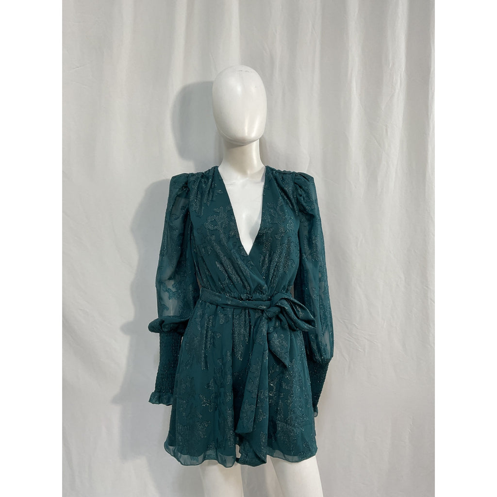 House Of Harlow 1960 x Revolve 'Sumner' Green Polyester Mini Dress Size S