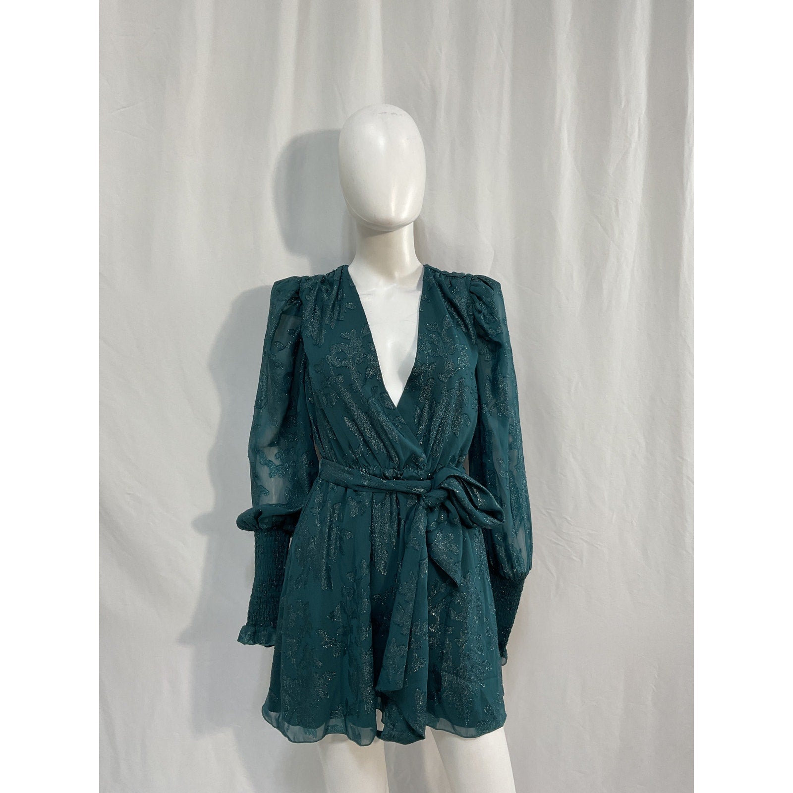 House Of Harlow 1960 x Revolve 'Sumner' Green Polyester Mini Dress Size S