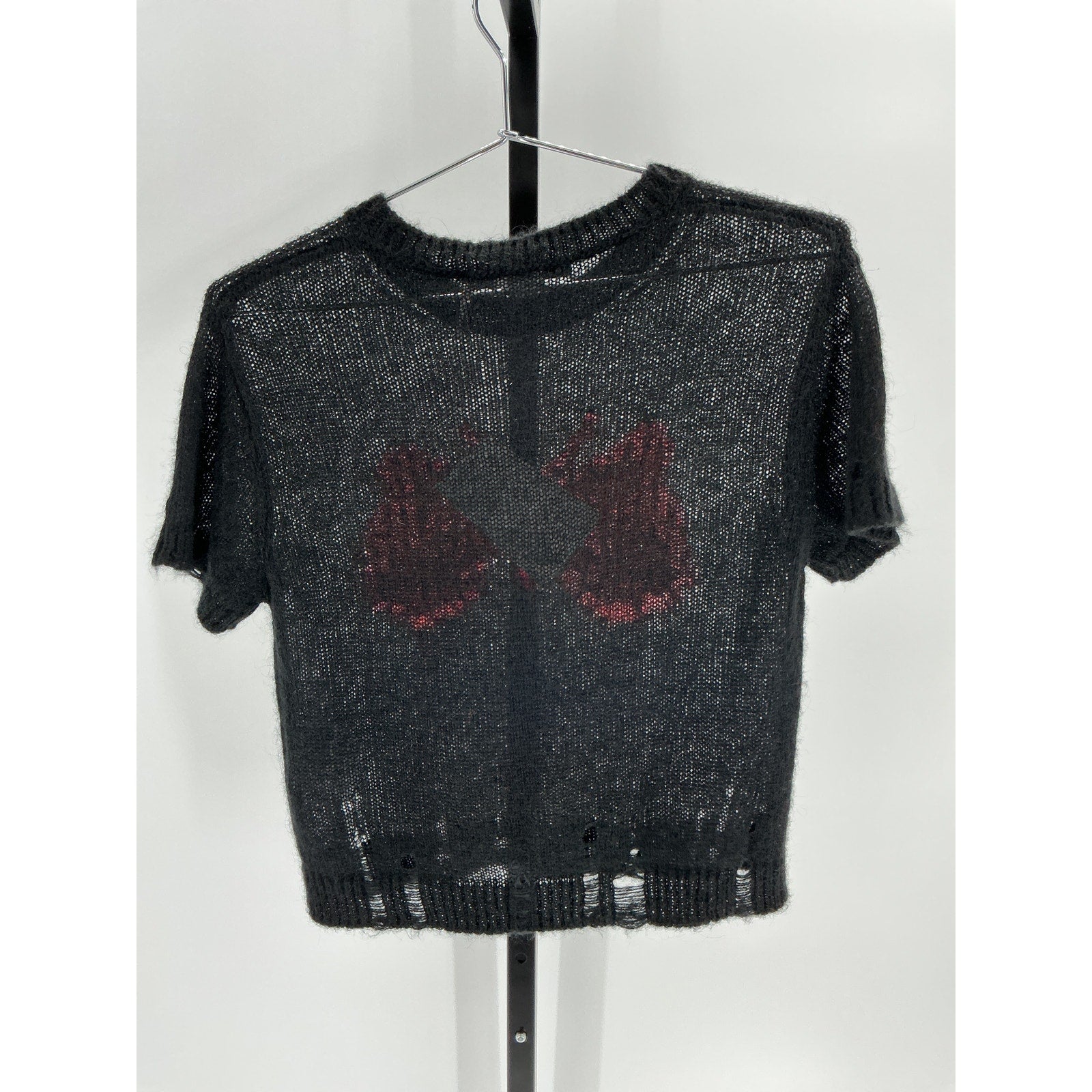 Acne Studios 'Butterfly' Black Acrylic Tee Size M - NWT