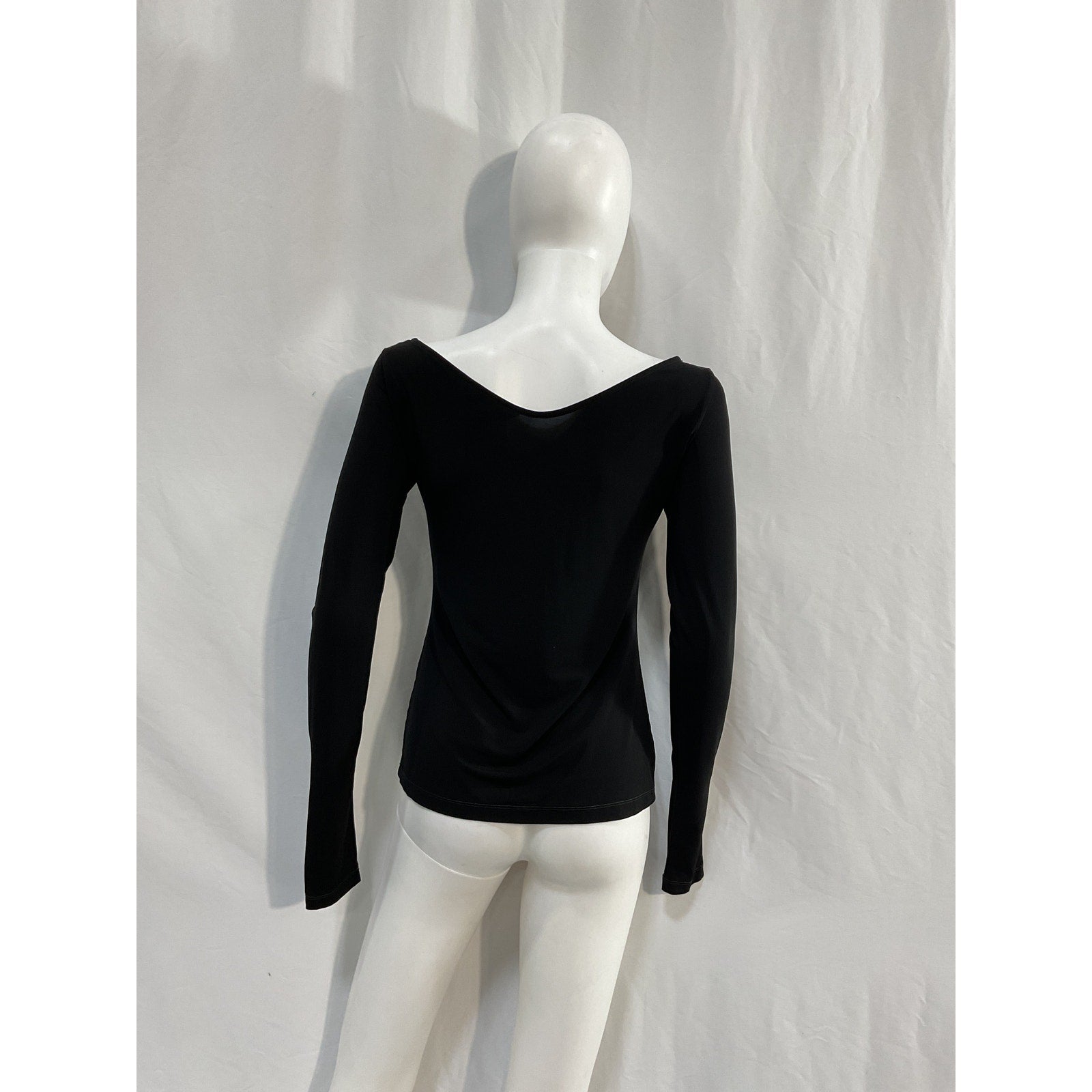 Max Mara 'Leisure' Black Ragazza Stretch-Jersey Top Size S