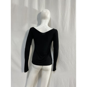Max Mara 'Leisure' Black Ragazza Stretch-Jersey Top Size S