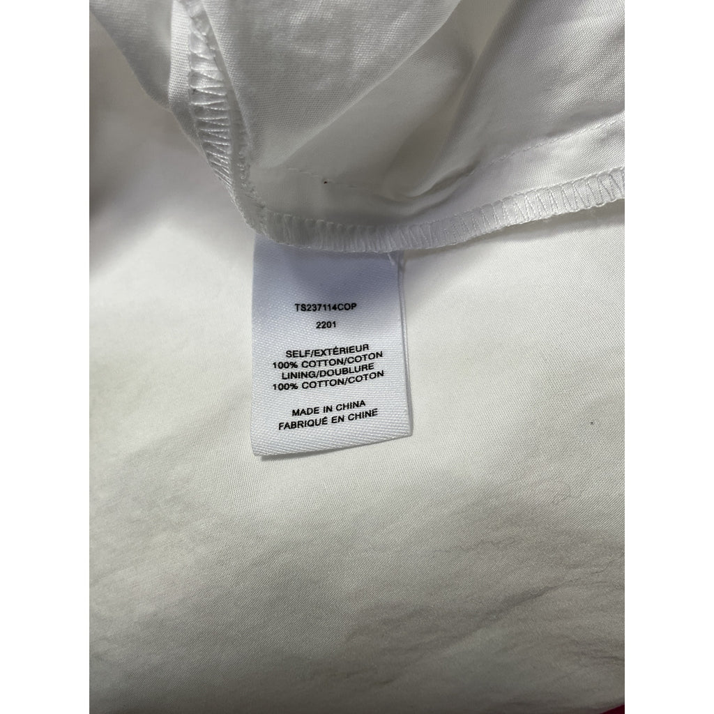 Derek Lam 'Marley' White Ruched Sleeve Button Down Shirt Size 2