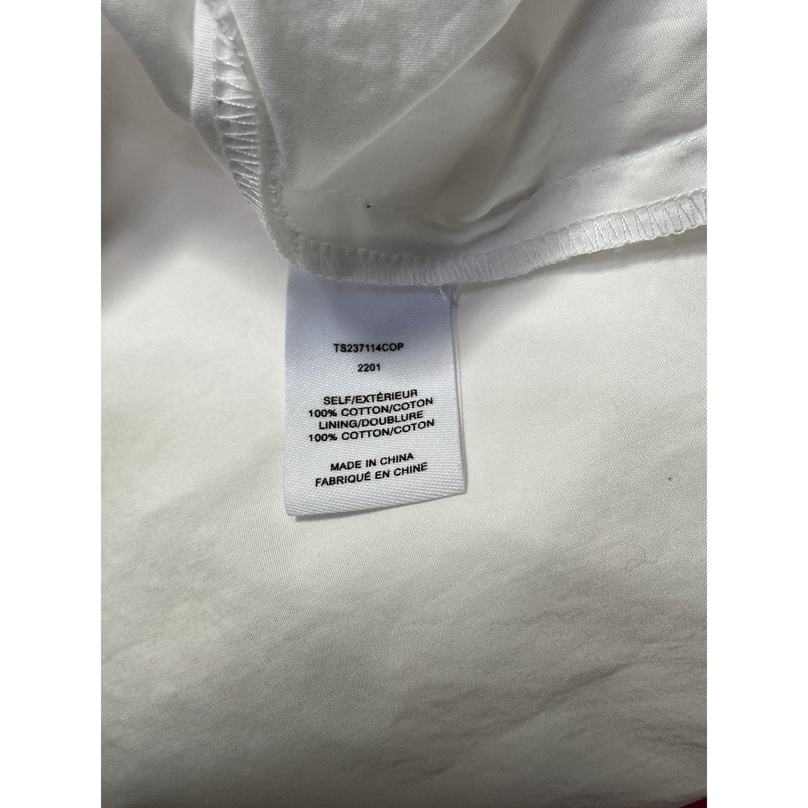 Derek Lam 'Marley' White Ruched Sleeve Button Down Shirt Size 2
