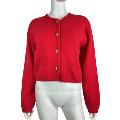 Line & Dot Cozy Red Benni Cardigan Size M