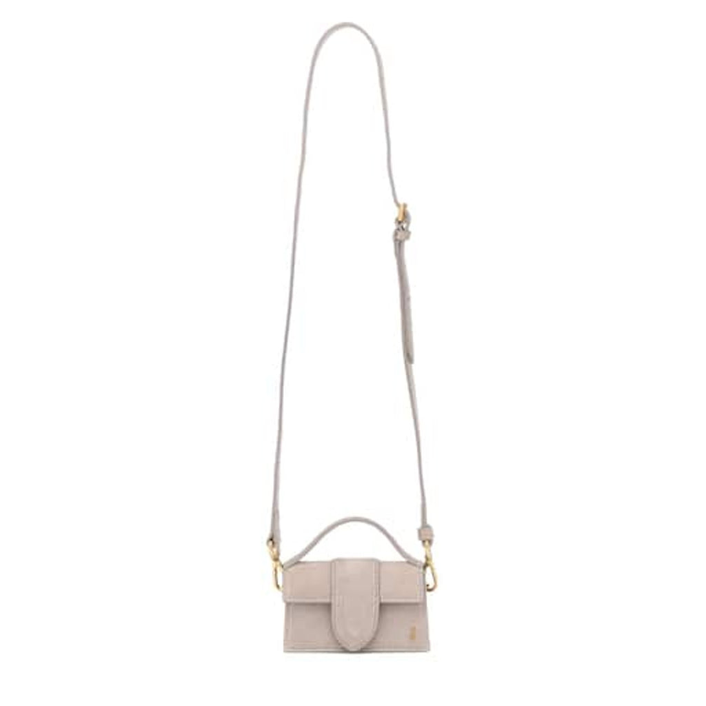 Jacquemus 'Le Petit Bambino' Tan Leather Suede Shoulder Bag
