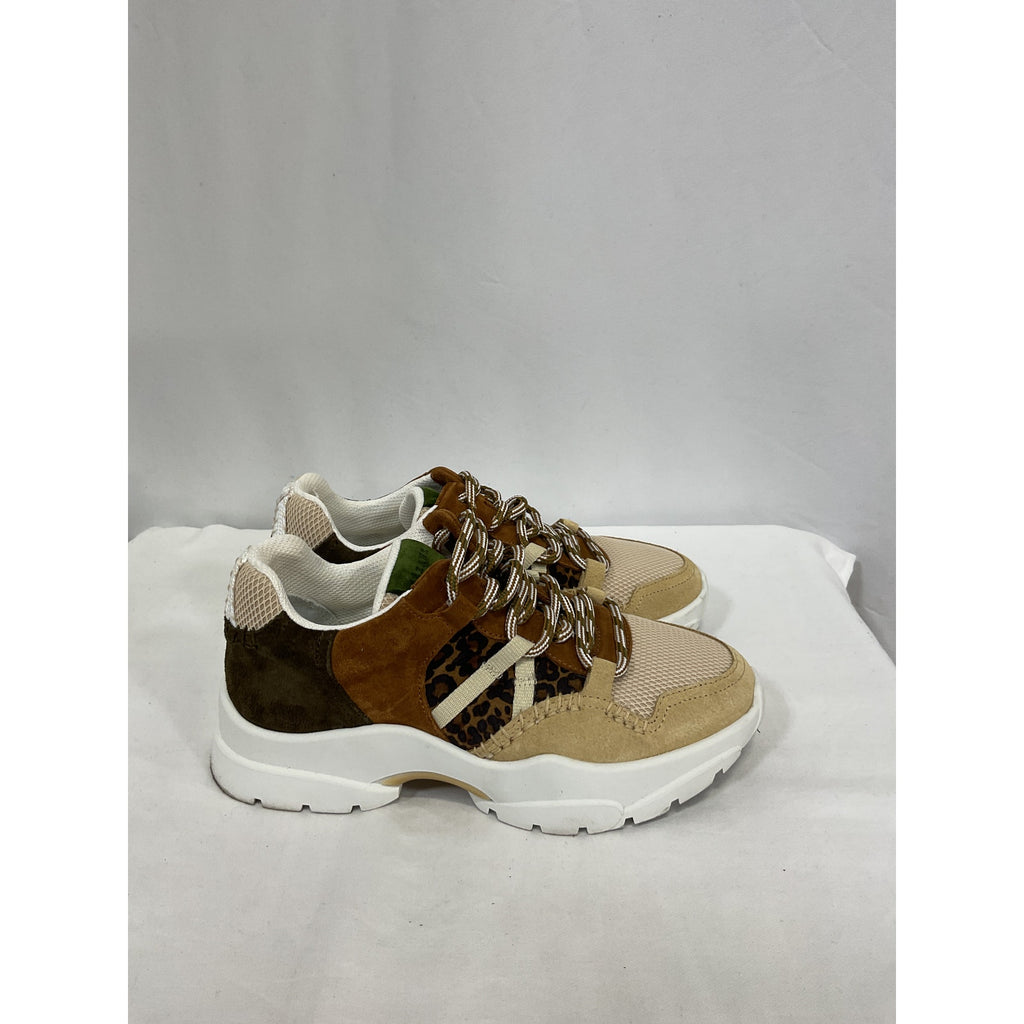 S�zane 'James' White Leather Trainers Sneaker Size 36