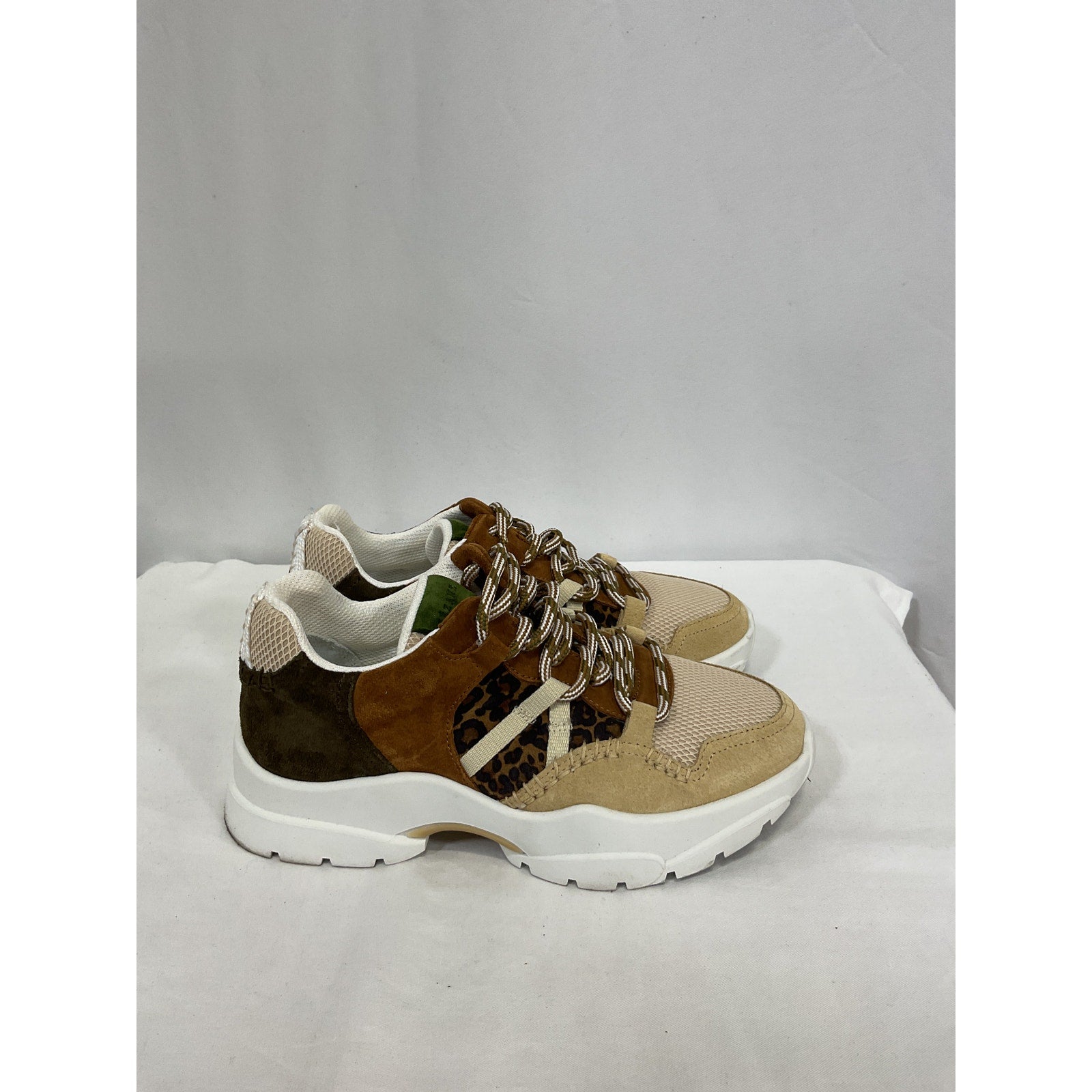 S�zane 'James' White Leather Trainers Sneaker Size 36