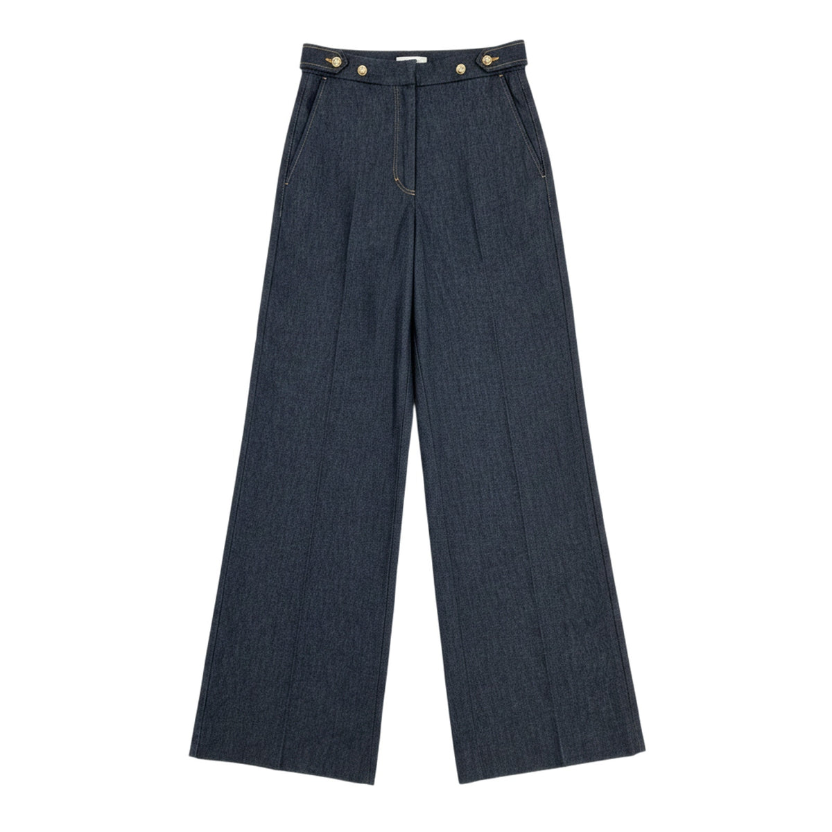 Sandro Classic Blue Sailor Wide Leg Pants Size 34 EU / US 2