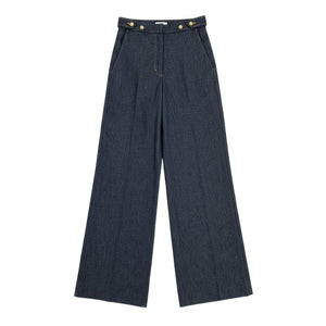 Sandro Classic Blue Sailor Wide Leg Pants Size 34 EU / US 2